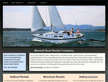 Tablet Screenshot of mansellboatrentals.com